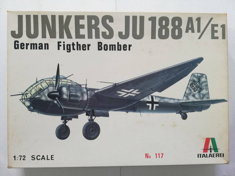 1/72 Junkers-ユンカース- Ju188 A1/E1 [117] イタレリ★航空機 軍用機 戦闘機 プラモ 絶版 ミリタリー ドイツ