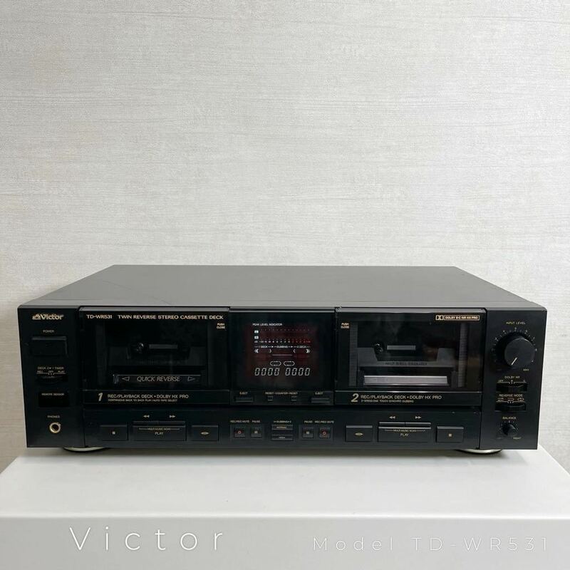 Victor ビクター TD-WR531 ダブル カセット デッキ ヴィンテージ オーディオ 機器 ステレオ テープ デッキ 札幌