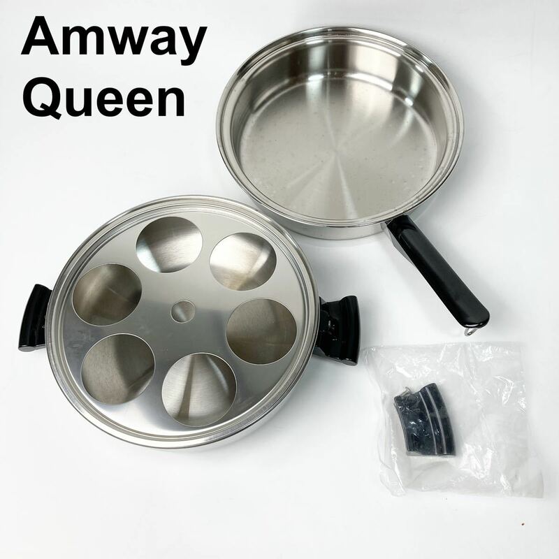 未使用 Amway Queen アムウェイ クイーン 鍋 3点セット 大 径27cm B122313-116