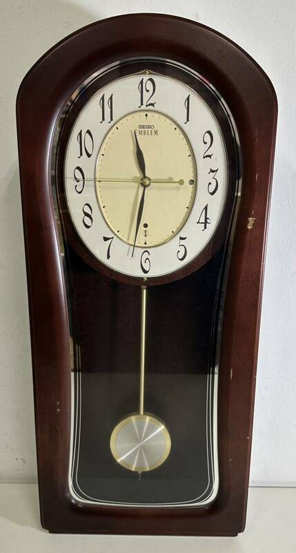 SEIKO セイコー EMBLEM エンブレム 振り子時計 掛時計 レトロ アンティーク 時計 昭和レトロ （P2）