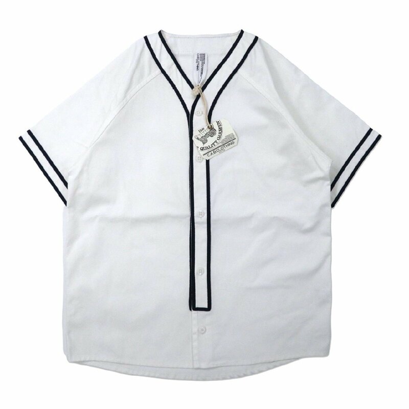 C.A.B.CLOTHING ベースボールシャツ M ホワイト コットン 1692 未使用品