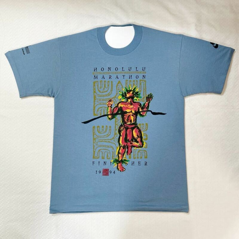 【珍品】シャツ 半袖 HONOLULU MALATHON 1994年　ホノルルマラソンシャツ　非売品　JAL NIKE USA製　未使用保管品