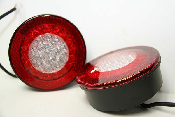 Ｋ-ＬＩＴＥ　社製　Ｔ126　LED丸型　テールライト２個セットタイプＬ フェラーリタイプ　122ｍｍ径　尾灯＆制動灯＆方向指示器