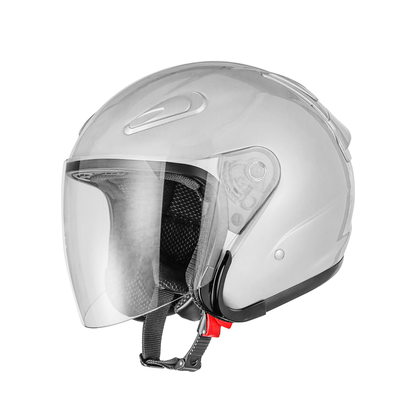 エアロフォルム ジェットヘルメット シルバー Mサイズ バイクパーツセンター