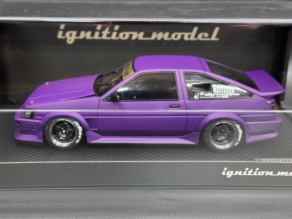 新品 未使用 超希少 1/18 RWB RAUH-WELT BEGRIFF トヨタ レビン 3ドア AE86 マットパープル イグニッションモデル IG2610 ignition model