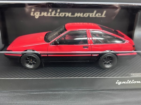 新品 未使用 超希少 1/18 ワタナベ トヨタ スプリンタートレノ 3ドア GTアペックス AE86 赤黒 イグニッションモデル IG2790 ignition model