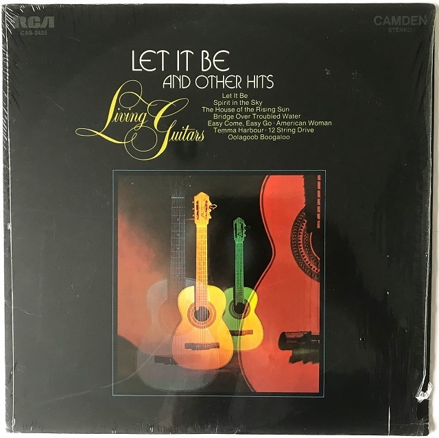 【レア US盤LP LIVING GUITARS レット・イット・ビー 他】LET IT BE 　Beatles 　The Animals シュリンク　ワンオーナー