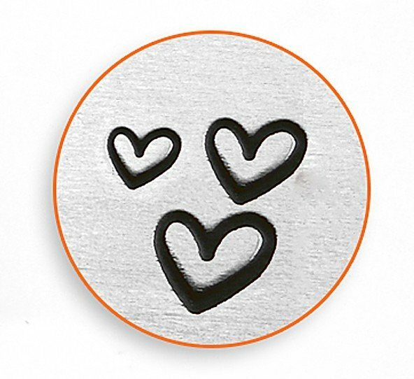 彫金刻印 Hearts Stamp Pack＊3サイズセットハートのデザイン　革細工/レザークラフトにも　インプレスアート　道具 工具 ツールImpressArt