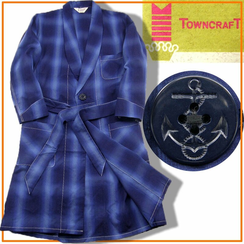 新品 TOWNCRAFT 日本製 【ガウン 羽織り】 細番手の上質シャツ生地 OMBRE GOWN ★342506 シャツ ジャケット PENNEY'S ペニーズ