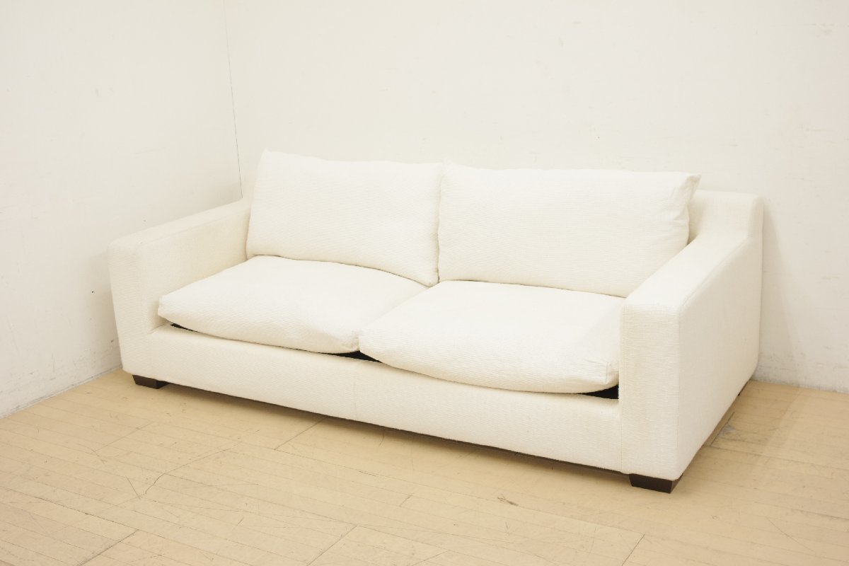 モデルルーム展示品 リッツウェル Ritzwell BIOT 3人掛けソファ 白 ホワイト 3P 羽毛 フェザー モダン シンプル リビング インテリア