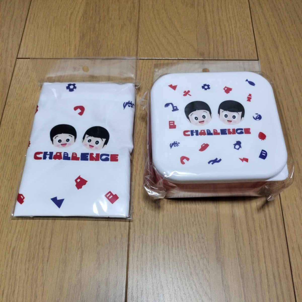 ▼ ヤンマー≪2ピース ランチボックス・ランチ巾着≫未使用　YANMAR　弁当箱　巾着　ヤン坊マー坊　ランチ　弁当袋