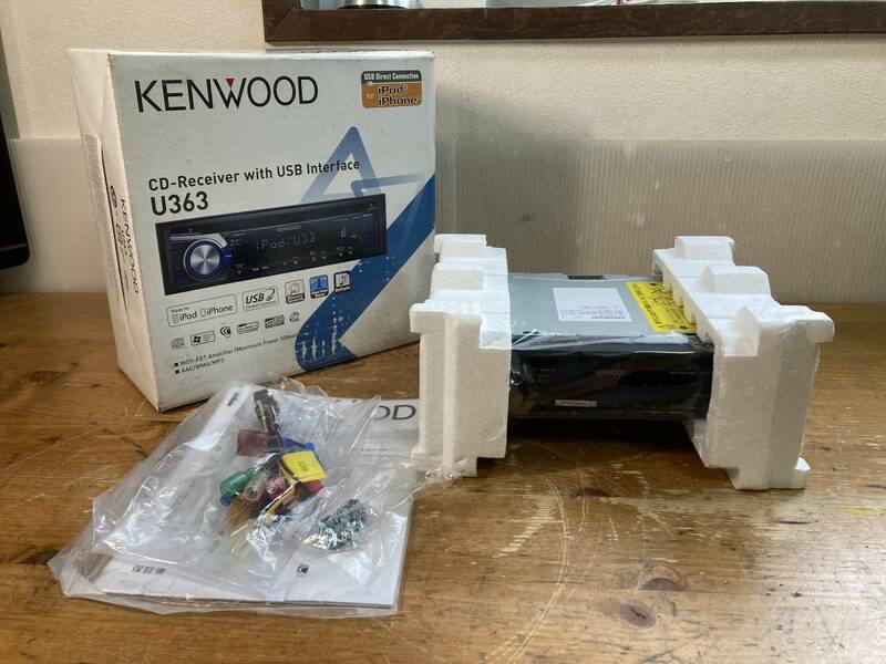 未使用？ KENWOOD ケンウッド CD Receiver with USB interface U363 122325ym プレーヤー USB カーステ カーステレオ
