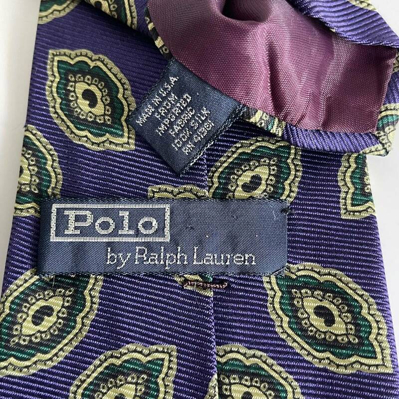 POLO by RALPH LAUREN（ ポロバイラルフローレン） 紫緑丸ネクタイ