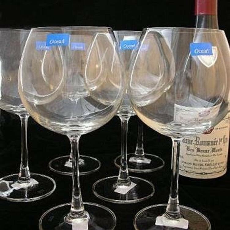 6脚セット グラマラスなフォルムで優雅な気分を味わうブルゴーニュ用グラス ワイングラス 赤ワイン ガラス製 家庭用 業務用 ギフト