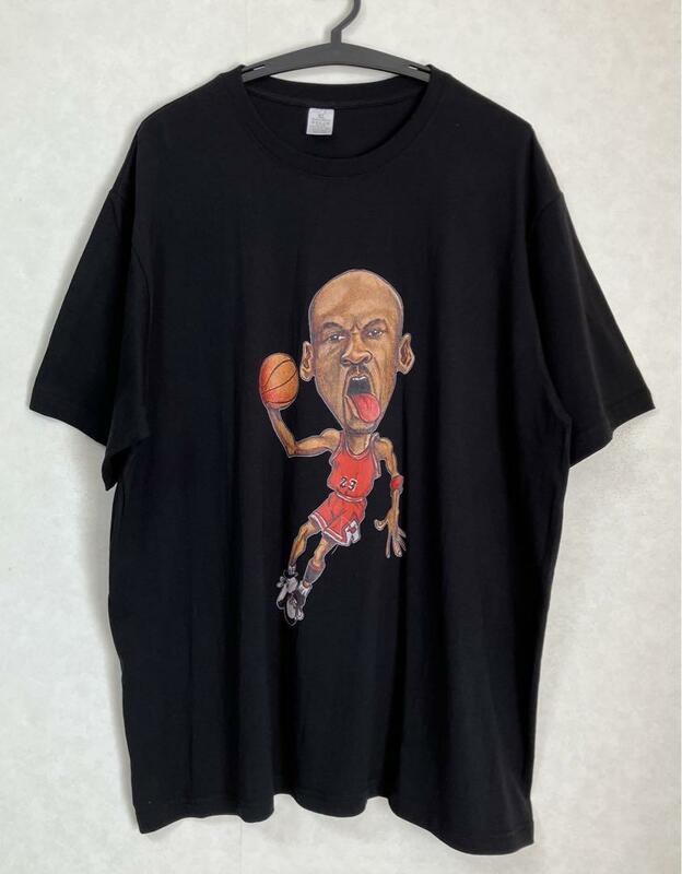 【未使用品】 NBA JORDAN マイケル・ジョーダン Tシャツ ユニフォーム　ブラック　美品　コットン　シカゴ・ブルズ　綿　L