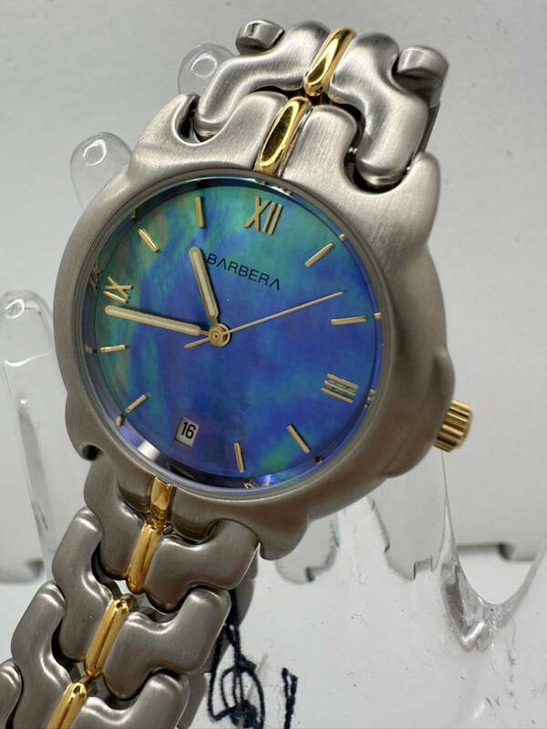 【BARBERA】クォーツ 腕時計 マザーオブパール　未使用品　値札付き　64-5