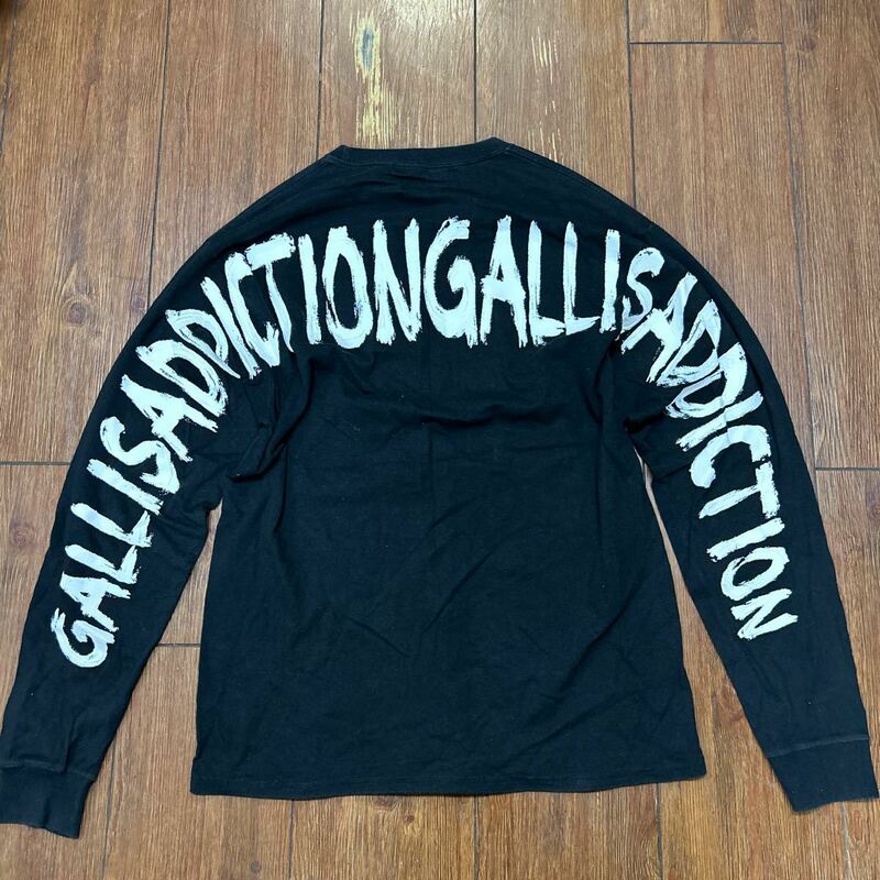 GALLIS ADDICTION Champion バックペイント 長袖 ロンT ブラック L h1