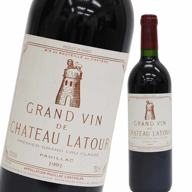 シャトーラトゥール 1991年 箱なし 750ml 赤ワイン Chateau Latour 未開栓 中古 二次流通品