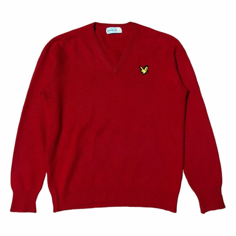 Lyle&Scott カシミヤセーター ニット 42 スコットランド製 ライルアンドスコット HAWICK ホーウィック Vネック Cashmere 90s ビンテージ