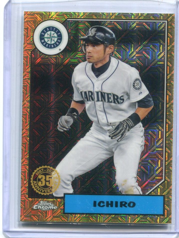 2022 Topps Series 1 1987 Topps Chrome Silver Pack Series 1 Mojo #T87C-87 Ichiro イチロー