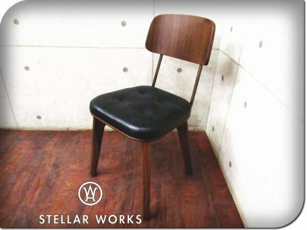 ■新品/未使用品/STELLAR WORKS/ステラワークス/FLYMEe/Utility Chair V/Neri＆Hu/ウォールナット/スチール/牛革/チェア/166,100円/ft8385k