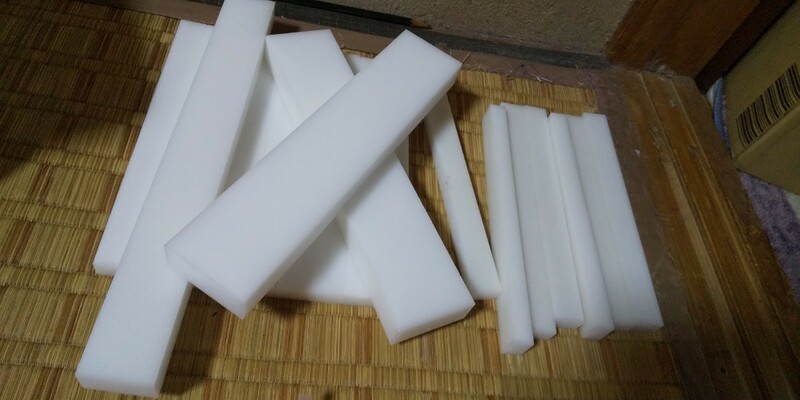 122x122x41ｍｍ 白色ジュラコンポリアセタール　POM 樹脂 プラスチック 板　ブロック シート 端材 スクラップ