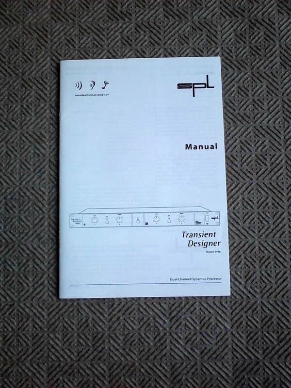 SPL Transient Designer Model 9946 Manual