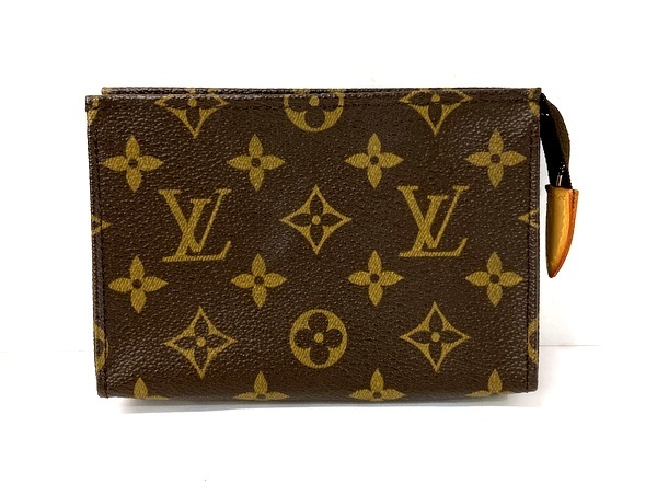 【即決/美品】 LOUIS VUITTON ルイヴィトン モノグラム ポシェットトワレット15 M47546 ポーチ 小物入れ Aランク