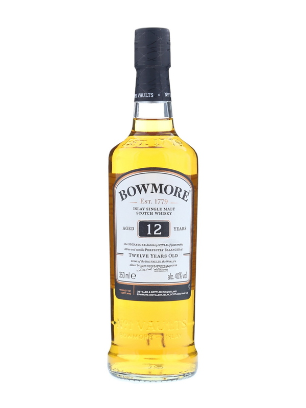 ボウモア 12年 シングルモルト アイラ スコッチ ウイスキー 箱なし 350ml 40％　YS-BOWMORE12-350