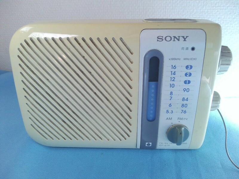 SONY ICF-S70　AM/FMラジオ 防滴仕様 お風呂ラジオ　日本製　 　本体のみ★ジャンク