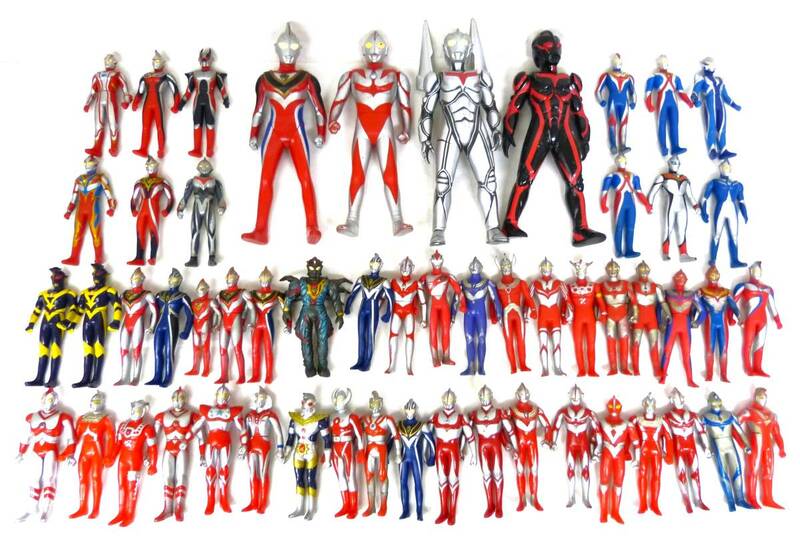 ウルトラマン　ソフビ　50点以上まとめて　☆　大サイズ4点含む　1983～2007年　昭和～平成ウルトラマン　大量