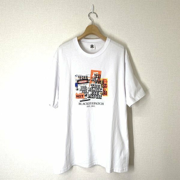 新品 / BLACK EYE PATCH ブラックアイパッチ 半袖Tシャツ XL ホワイト 白 ロゴ LABEL PACK TEE