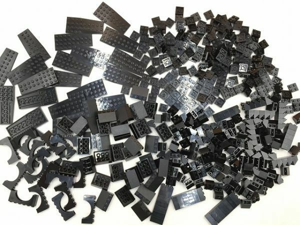 Y-134　レゴバラパーツ　黒/ブラック　スロープ・プレートパーツ　18　まとめてセット　60サイズ