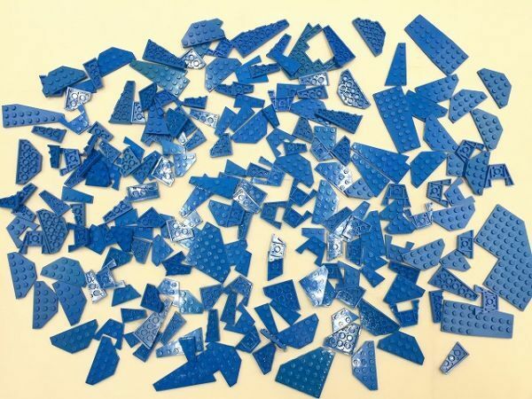 Y-280　レゴバラパーツ　青/ブルー　ウェッジプレートパーツ　24　まとめてセット　60サイズ