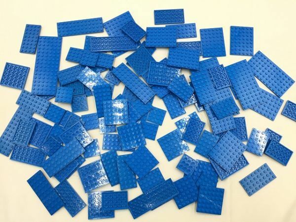 Y-275　レゴバラパーツ　青/ブルー　大きめプレートパーツ　19　まとめてセット　60サイズ