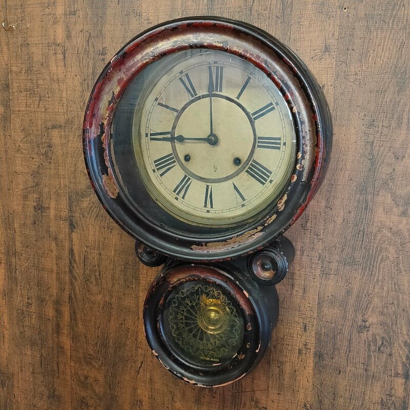 昭和レトロ 精工舎 SEIKOSHA 古時計 掛時計 柱計 ダルマ時計 ゼンマイ式 ジャンク品　111609/SR2M