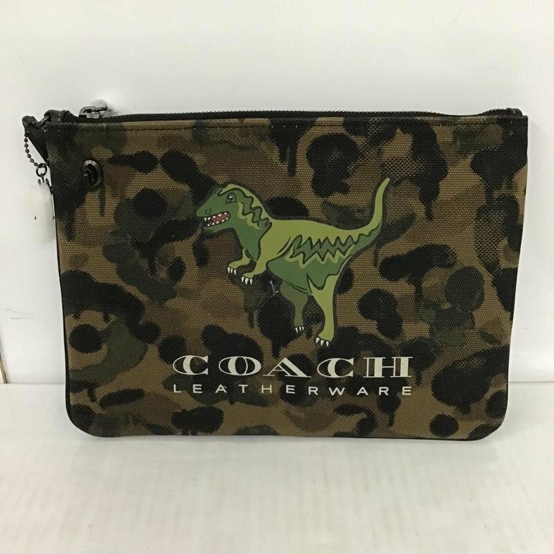 COACH 表記無し コーチ セカンドバッグ セカンドバッグ M1880-68251 レキシー クラッチバッグ ポーチ 恐竜 Clutch Bag 10083898