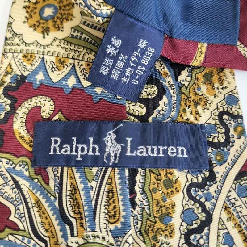 RALPH LAUREN（ ラルフローレン)ワインレッドペイズリーネクタイ