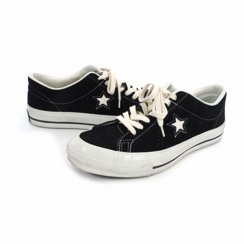 コンバース CONVERSE ONE STAR J VTG BLACK ワンスター スウェード 27.5cm 黒 ブラック 23SS-I メンズ