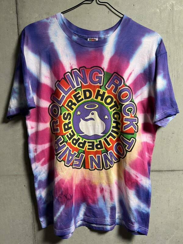 00s レア RED HOT CHILI PEPPERS レッチリ Tシャツ Rooling Rock Town Fair レッドホットチリペッパーズ タイダイ 2000年 CALIFORNICATION