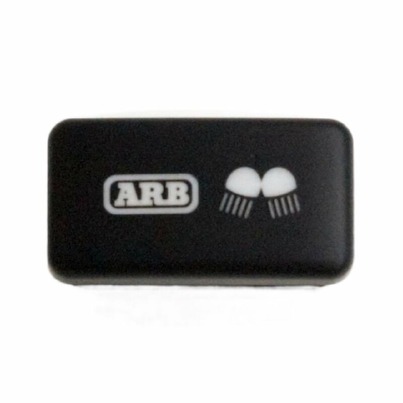 正規品 ARB ランクル100専用 AUX フォグライト 横式 スイッチ グリーンLED プッシュボタン 800HLC1AXNG 「1」