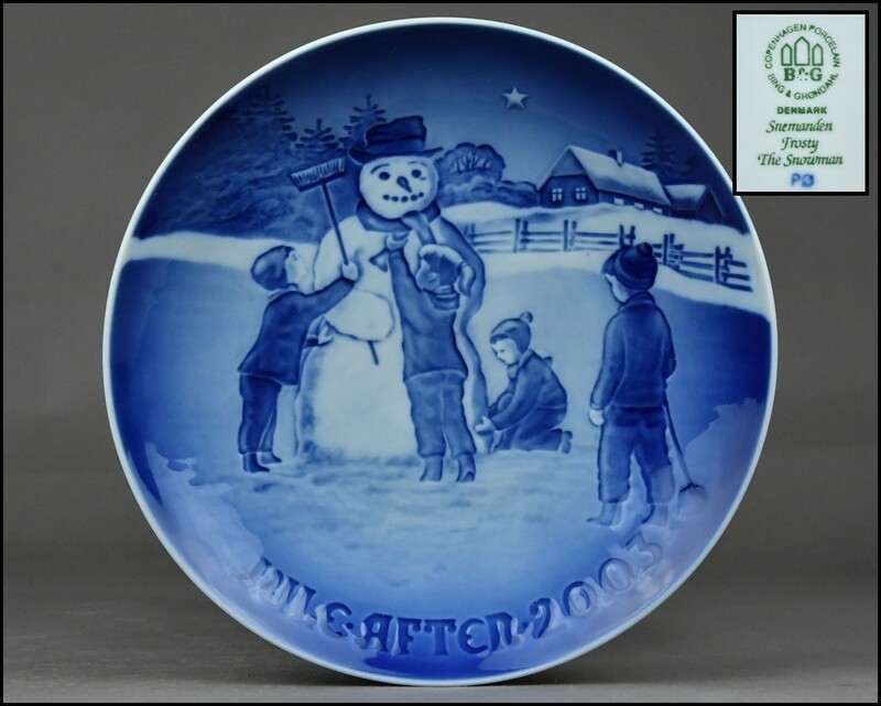 ビングオーグレンダール【B&G(BING&GRONDAHL)】コペンハーゲン 2003年 クリスマス イヤープレート 飾り皿【小-51208