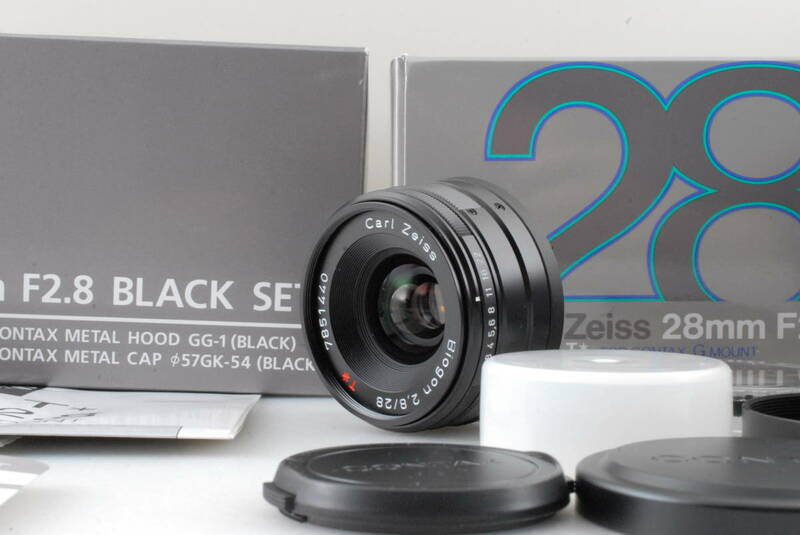 【ほぼ未使用 保障付 動作確認済】Contax G Carl Zeiss Planar T* 28mm F2.8 Black Lens コンタックス プラナー レンズ #Q6121