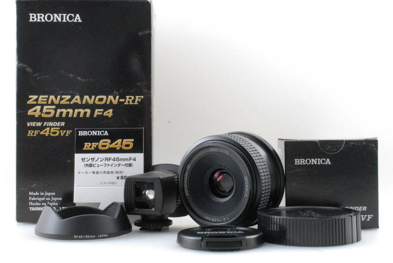 【超美品 保障付 動作確認済】Bronica Zenzanon-RF 45mm F/4 Finder Wide Angle Lens ブロニカ ゼンザノン 中判カメラ レンズ #Q6660