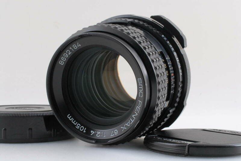 【並品 保障付 動作確認済】Pentax 67 SMC P 105mm f2.4 Lens Late Model 6x7 67 II ペンタックス 中判カメラレンズ 後期型 #X100