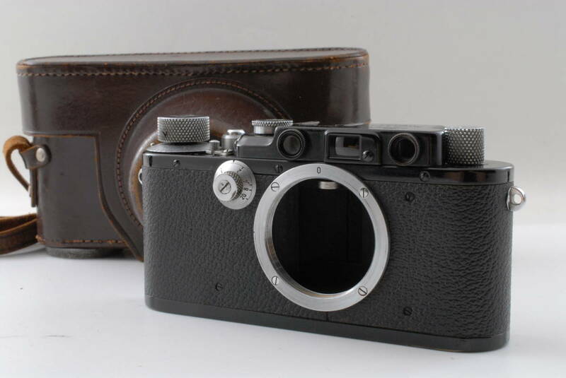 【美品 保障付 動作確認済】Semi Chrome Leica Diii Black Rangefinder Body ライカ ブラック ボディ セミクローム #Q6190