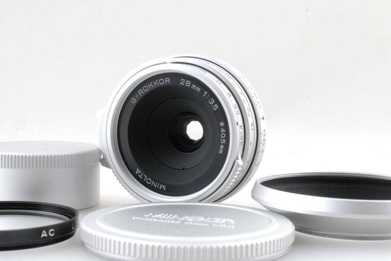 【超美品 保障付 動作確認済】Minolta G-Rokkor 28mm F/3.5 Lens for Leica L39 LTM Mount ミノルタ ロッコール 広角 単焦点レンズ #Q6311