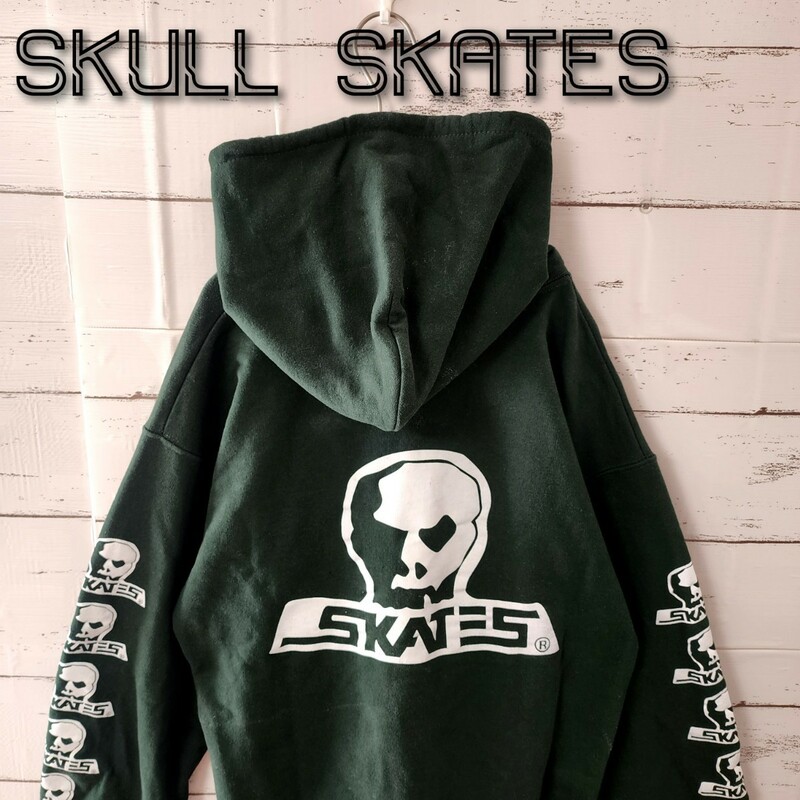 《希少》SKULL SKATES スカルスケーツ パーカー グリーン 90s