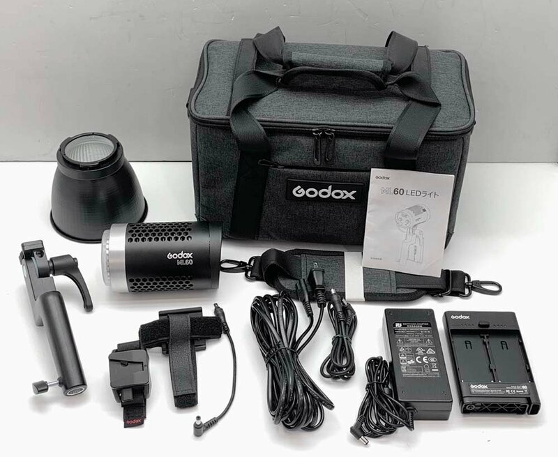 Godox ゴドックス 撮影用 LEDライト ML60 動作確認済み 撮影機材 COBライト ビデオライト 中古品