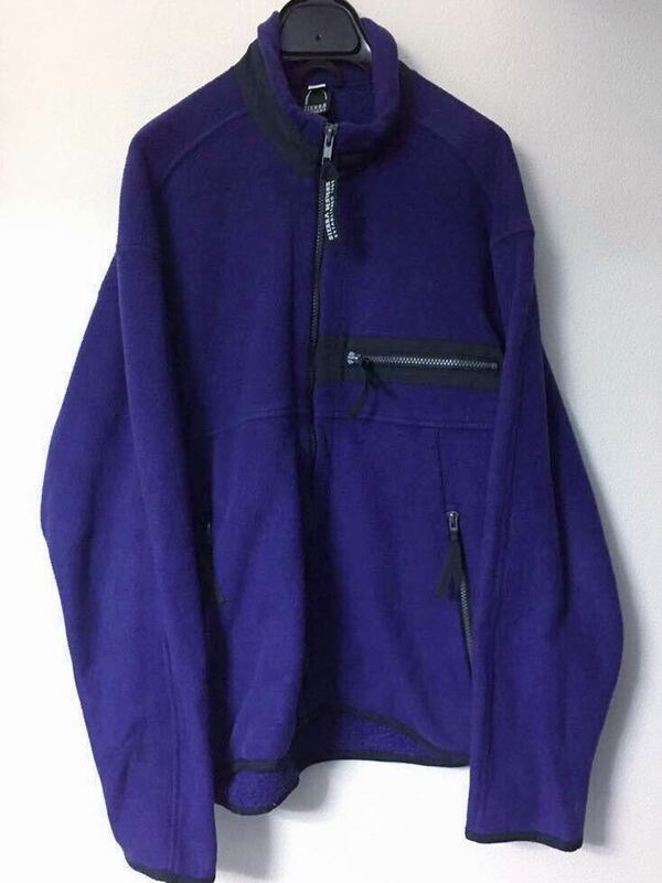 Sierra Designs VINTAGE USA製 フリース パープル 紫 ネックコード付 ジャケット ブルゾン ジップ 80s 90s 青